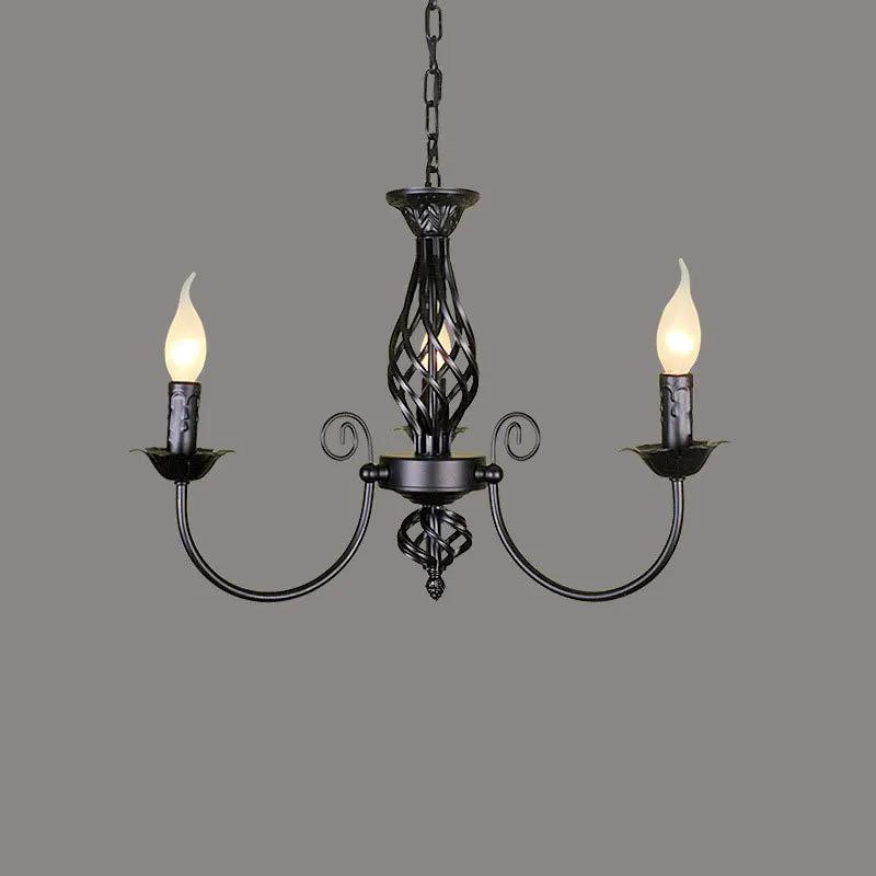 Farmhouse Chandelier Bronze , Rustic 6 Light French Country Iron Pendant Light Fixture, Vintage Metal Chandelier for Dining