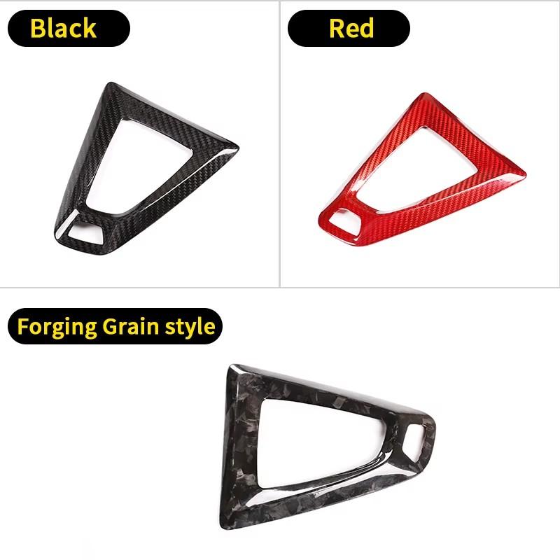 Real Carbon Fiber For BMW M2 F87 M3 F80 M4 F82 M5 F83 F10 F85 X5M F86 X6M F12 Car Center Console Gear Shift Knob Trim Cover