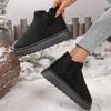 Fashion 2024 Winter New Women Slip On Thickened Plush Snow Boots Women Warm Simple and Versatile Comfortable Shoes Shoes for Women