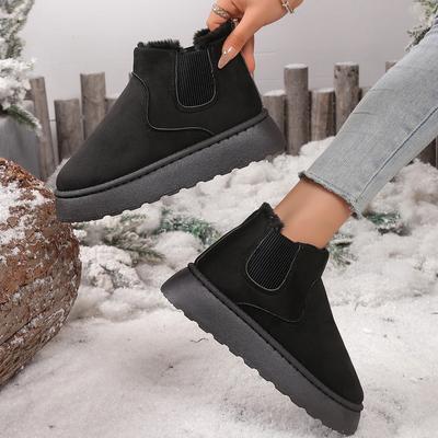 Mode 2024 Winter Neue Damen Slipper Verdickte Plüsch Schneestiefel Damen Warm Schlicht und Vielseitig Bequeme Schuhe Schuhe für Damen