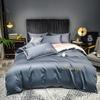 High End Skin Friendly Bedding Set Queen Luxury Embroidery Duvet Cover Set with Flat Sheet Simple Durable King Size Bedding Sets