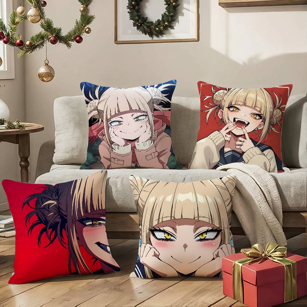 M-My Hero Academia-MT Himiko Toga Kissenbezug Komfort Sofa Bett Seidig Elegant Versteckter Reißverschluss Kissenkissenbezug