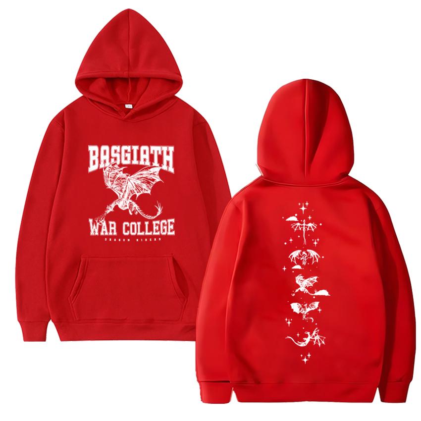 2025 New In Basgiath War College Printed Hoodies Men Women Dragon Riders Fourth Wing Harajuku Pullover Unisex Fleece Sweatshirt