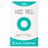 EXACOMPTA 100 Bristol Cards 125x200mm Squared 5x5mm and Punched White