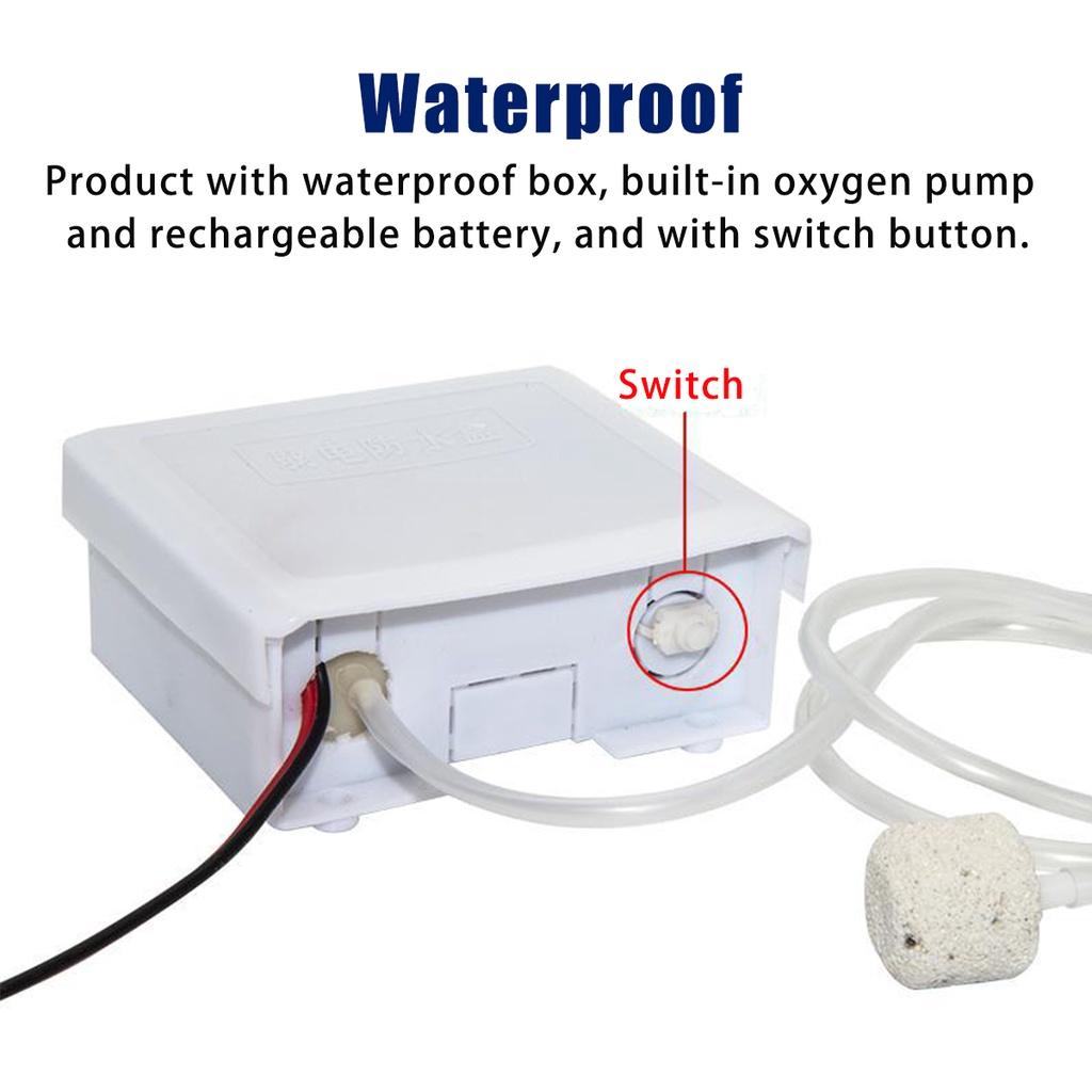 5W Air Pump Solar Power Oxygenator Water Oxygen Pump with Oxygen Pipe Air Bubble Stone Fish Tank Oxygenator  Aquarium Pond Oxygen Aerator