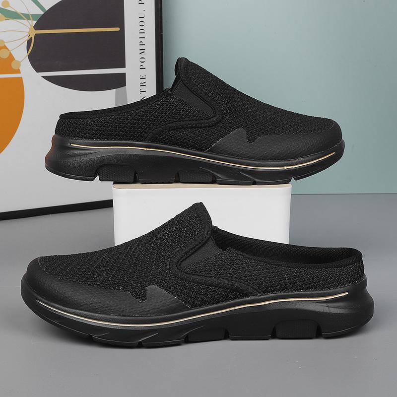 Men Slippers Summer Breathable Home Indoor Slippers Men Thick Bottom Slides Fashion Couple Walking Shoes Plus Size 35-48