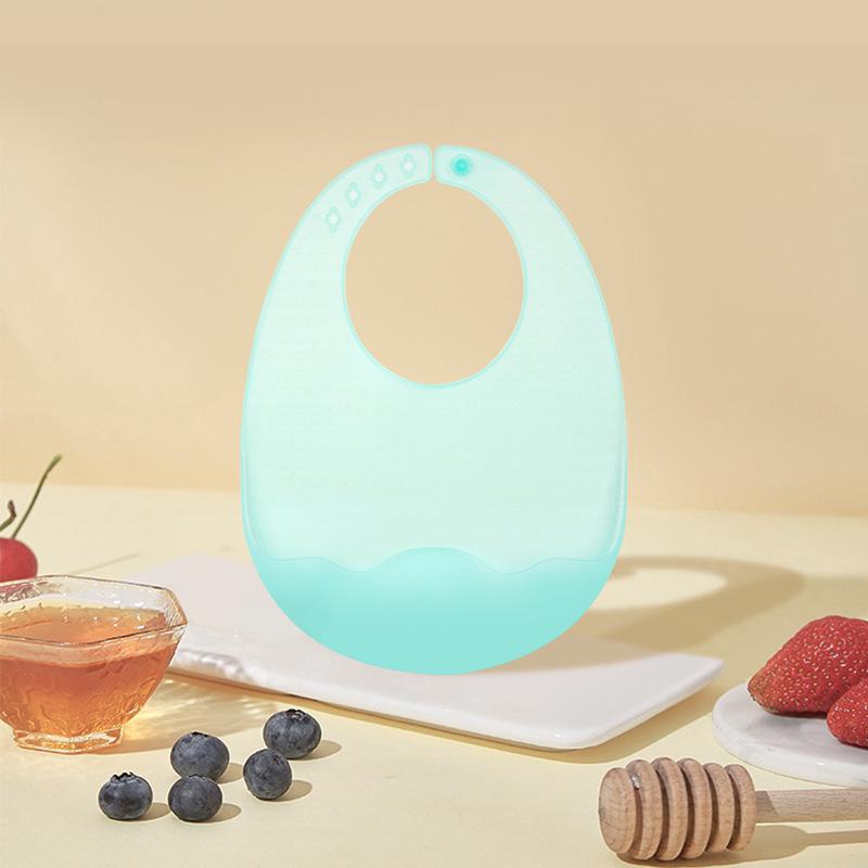 Ultra-Thin Waterproof Silicone Bib for Babies - Soft and Durable Drool and Food Catcher