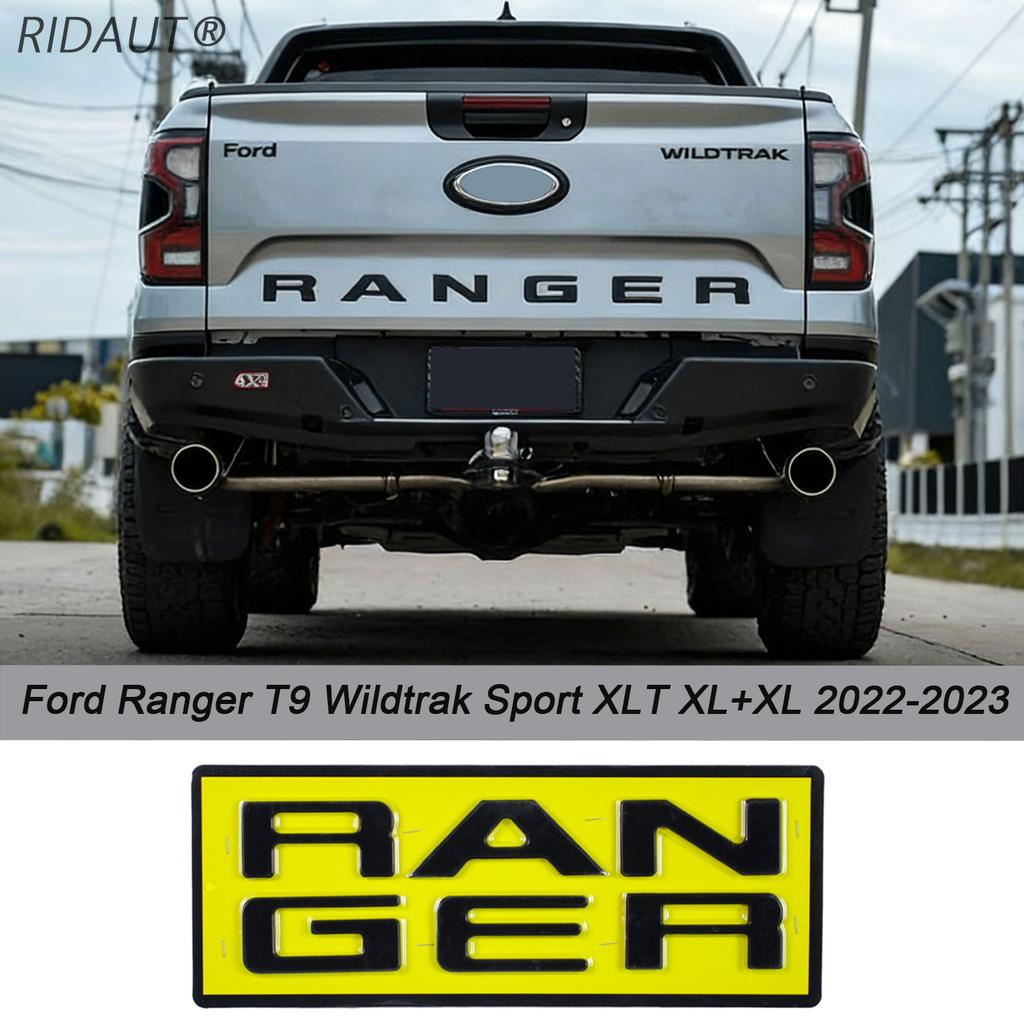 For Ford Ranger T9 2022-2023 Wildtrak, Sport, XLT, XL 3D Tailgate Emblem – ABS Car Accessories, Original Size, 3M Adhesive