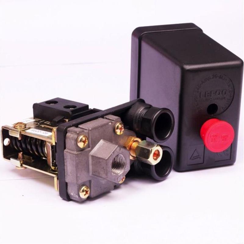 90-120Psi Air Compressor Pressure Control Switch Valve Manifold Regulator Gauges