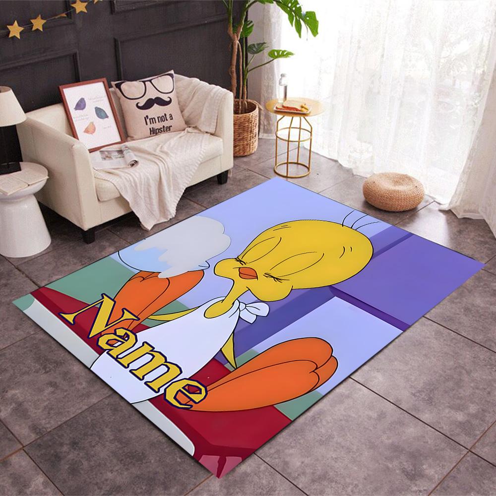 Looney Tunes Adventure Customize Your Name Carpet Perfect for Balcony Kitchen Dining Room Dormitory Antislip Carpet Office home decor