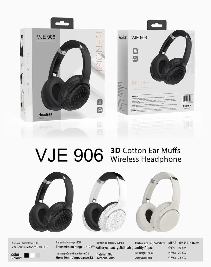 Bluetooth 5.3 Over-Ear Headphones with Three Sound Effects and Music Card Slot