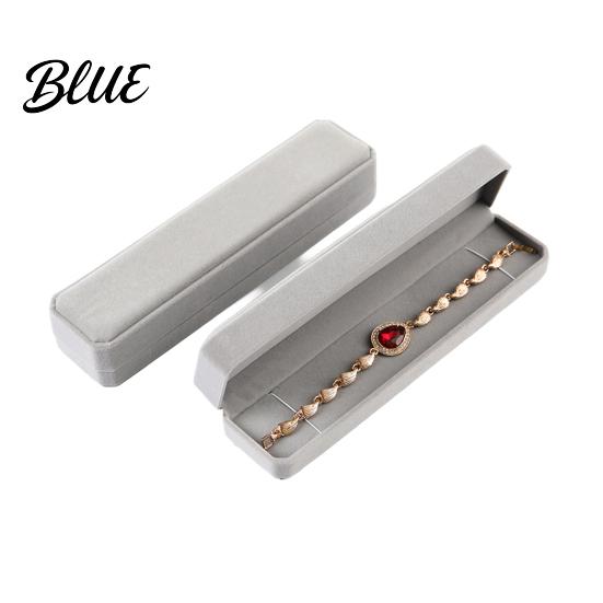 Jewelry Organizer Box Velvet Necklace Gift Storage Dust-Proof Small Handicraft