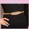 Metal Shape Leaf Elastic Waist Chain Dress Belt Chain Fashion Gifts Jewelry