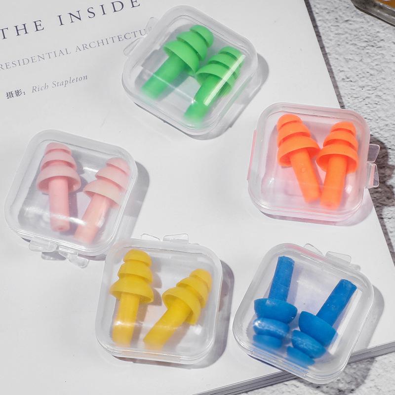 3pairs Soft Silicone Earplugs Waterproof Swimming Ear Plugs Noise Reduction Sleeping Ear Plugs Hearing Protection