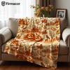 Vintage Halloween Scene Soft Flannel Blanket Breathable Warm Throw for Office Car Sofa Kids Room Birthday Xmas Gift