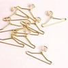 Mini Doll Hanger with 12 Hangers BJD Doll Hanger Rack Miniature Hanger Set Mini Toy Dress Up Doll Clothes Clothes Rack 1/7 (Rose Gold)
