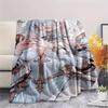 1Pc Cartoon Print Flannel Blanket, High Quality Comfortable for All Seasons, Home Decor, Warmth and Comfort, Perfect for Christmas Birthday Gift