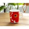 Marimekko Unikko Mug White Red 250ml 63431 001 9.5x10.5x8cm