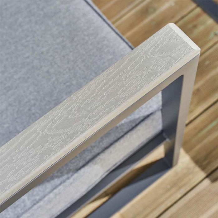 Wilsa Garden "Lima" Grey Aluminum Low Garden Lounge