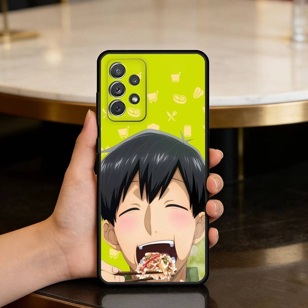 

Campfire Cooking Tsuyoshi Mukouda Phone Case For Samsung Galaxy A73,A72,A71,A70,A53,A52,A51,Soft Silicone Black Cover Samsung a71 5g