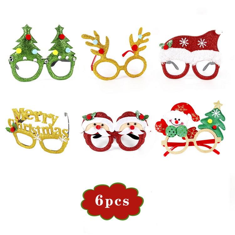 Festive Adult Children Christmas Gift Hat Headband Clap Circle Bracelet Glasses Decorations