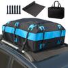 566L Waterproof Rooftop Bag Cargo Carrier with Anti-Slip Mat 6 Door Hooks Zipper Buckle Closure Universal Extra Strap Car Bag