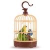 Singing Bird in a Cage Toy Voice-Activated Induction Birdcage with Talking Chirping Parrot Realistic Animal Gift Lifelike Sound