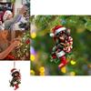 Acrylic Christmas Dachshund Car Pendant With Cute Cartoon Style For Auto Interior Decor