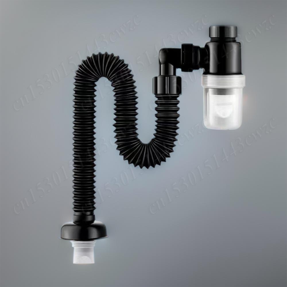 Flexible Downspout Anti Clogging Telescopic Flexible Sink Drain Home Sink Hose Sink Deodorant Strainer Drain for Bathroom Sink