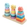 Wooden Sorting Stacking Toy Animal Shape Early Educational Color Shape Sorting Toys Game