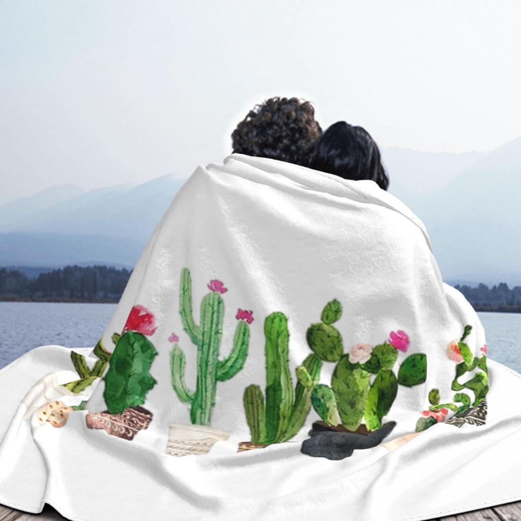 Cactus Blankets Soft Warm Flannel Throw Blanket Bedding for Bed Living room Picnic Travel Home Sofa