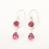 Pink Tourmaline Stone Drop New Wedding Hook Earrings Jewelry 925 Sterling Silver EE-142-13