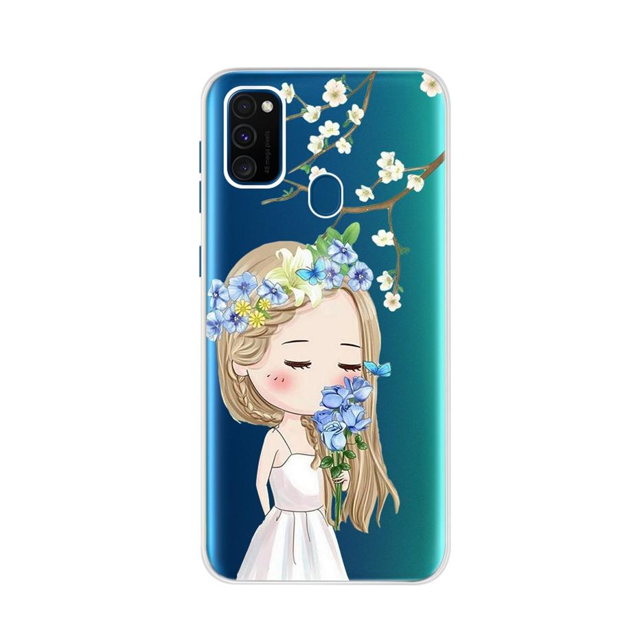 For Samsung Galaxy M21 Case Samsung M30s Soft Slim Cute Painted Phone Back Cover For Samsung M21 M 21 M215F Cases Bumper Fundas