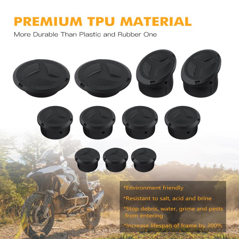 11PCS Frame Hole Cover Cap Plug For BMW R1250GS 2018-2022 R1250GS Adventure 2018-2024 R1200GS R1200GS LC Adventure 2014-2018