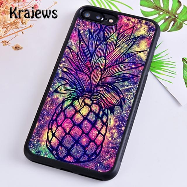 Krajews Kawaii Pineapple Art Soft Phone Case Cover For iPhone 17 Air 16 15 14 Plus 11 12 13 Pro Max Plus Coque Fundas