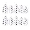 24Piece Black Dot Artificial Nail White Base Press On Nail Breathable Fake Nail For Office Party Wedding Wear