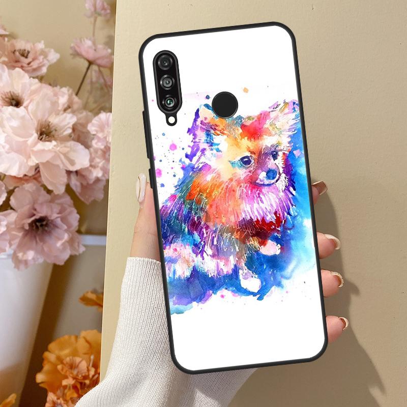 Pomeranian Dog Case For Huawei P30 Pro P50 P20 P40 Lite Nova 5T P Smart 2019 2021 Cover For Honor 50 Lite