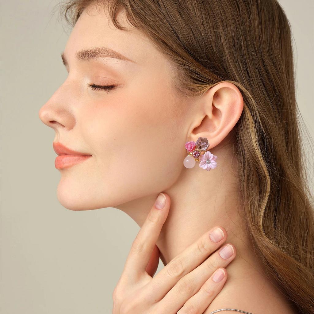 Vintage Crystal Flower Earrings, Earrings, And Gentle Earrings