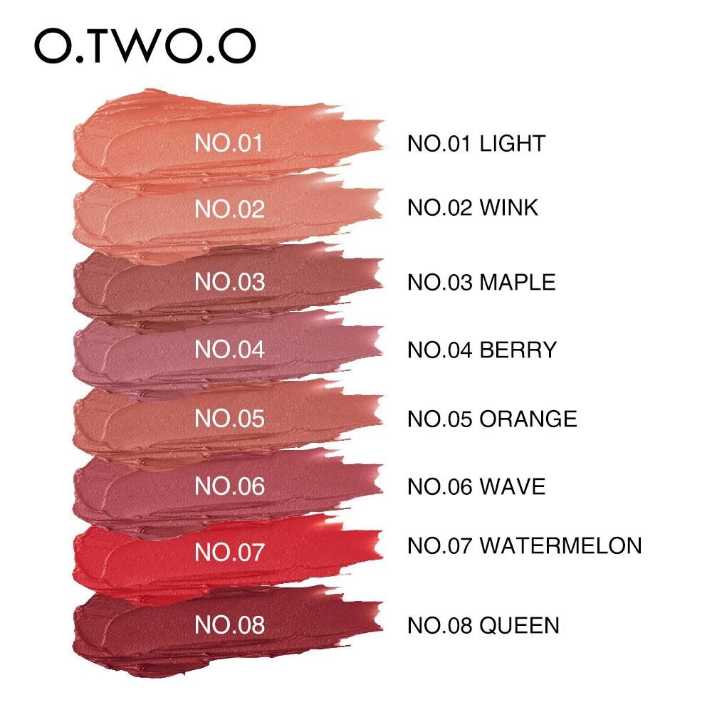 O.TW O.O Makeup Lipstick 3 In 1 Blush Eyeshadow Palette Waterproof Matte Cheek Lips Eyes Fashion Lip Cosmetics, 1 Piece
