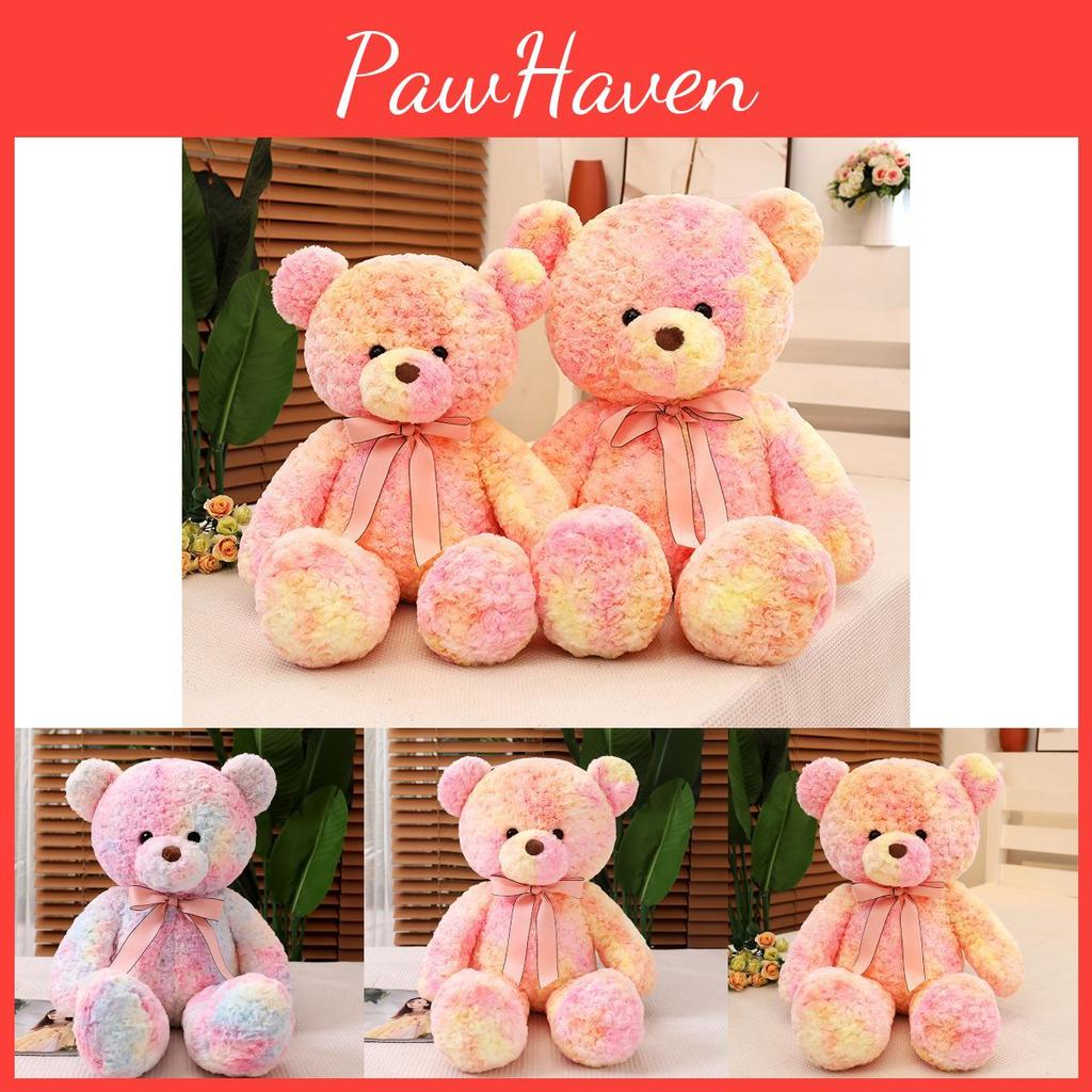 Rose Pink Cuddly Teddy Bear Plush Stuffed Animal For Children Birthday Presents