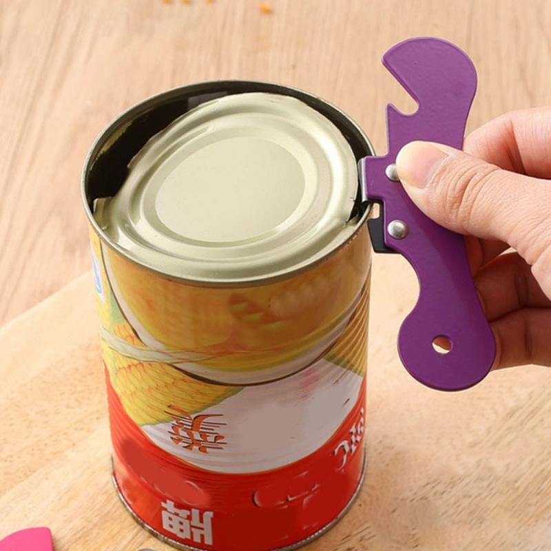 Ergonomic Kitchen Tool Opens Can Bottles Safely Rusts Resistant Stainless Steel Convenient Design Can Opener Tool