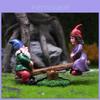 Nain de Jardin Miniature Balançoire Résine Décoration Pour Décoration de Maison Cadeau