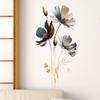 Retro PVC Wall Stickers Self-adhesive Waterproof 3D Lotus Flower Stickers Marble Vinyl Film Home Decor
