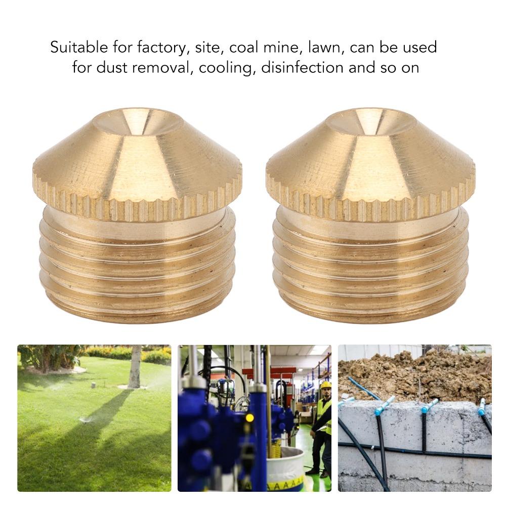 5PCS Fine Mist Misting Nozzles Gold Garden Cooling System Nozzles Fog Nozzles  Dust Reduction Use