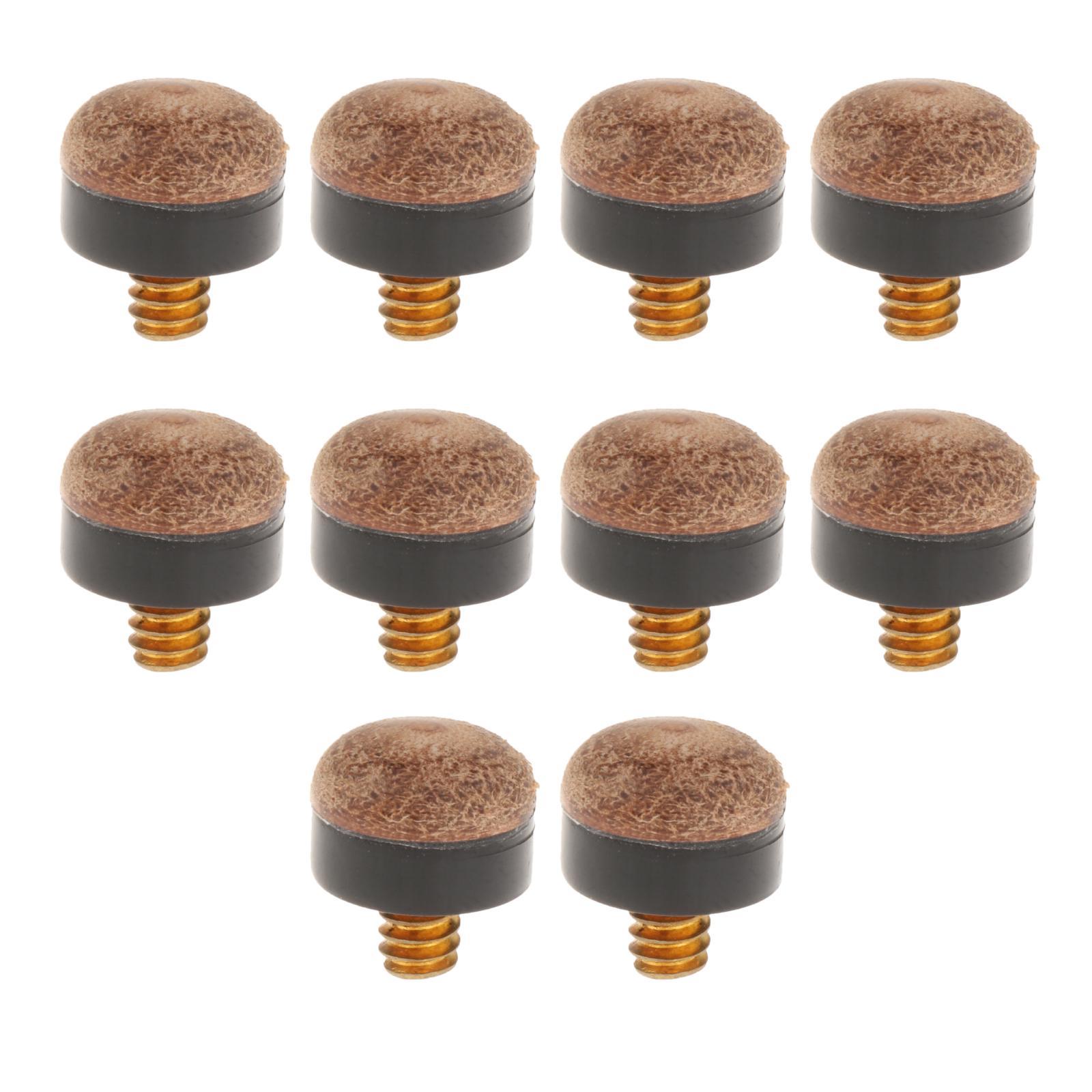 

10 Pieces Billiard Pool Cue Tips Repair Hard Tips Durable Billiards Cue Tip