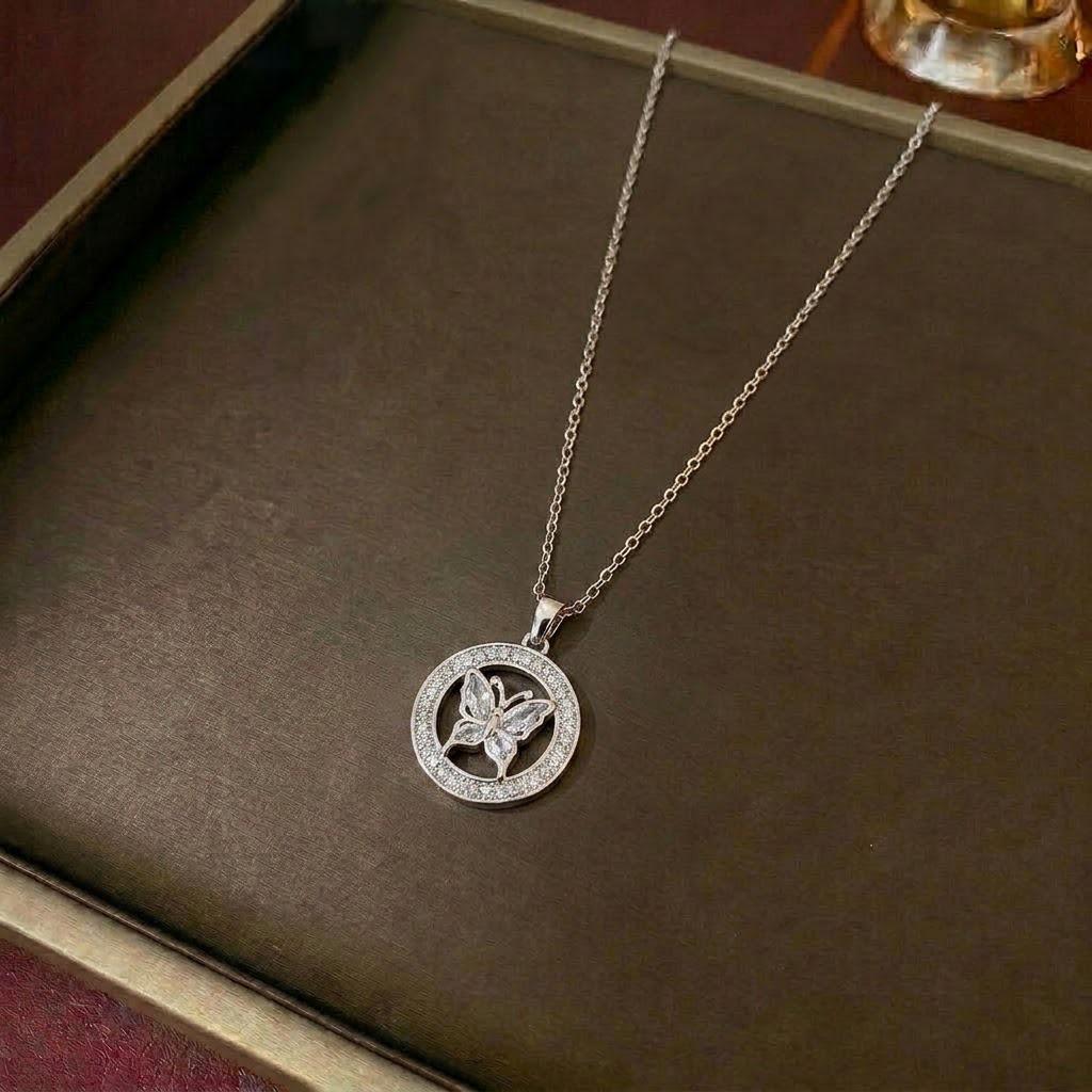 Women's Retro Zodiac Birthstone Moon Rabbit Necklace – Zircon Pendant for Valentine's & Qixi Festival