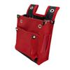 SK11 Canvas Tobi Waist Pouch, 2-Tier, BS, Red, TSH-2DBS-RD, Slim, Reinforced Bottom, with Inner Pocket