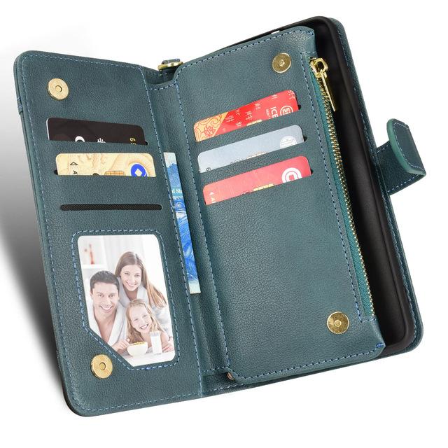 Pełna ochrona skórzane etui na telefon komórkowy do Samsung Galaxy Z Fold 3 Fold3 5g gniazdo karty modne etui do Samsung Z Fold 3