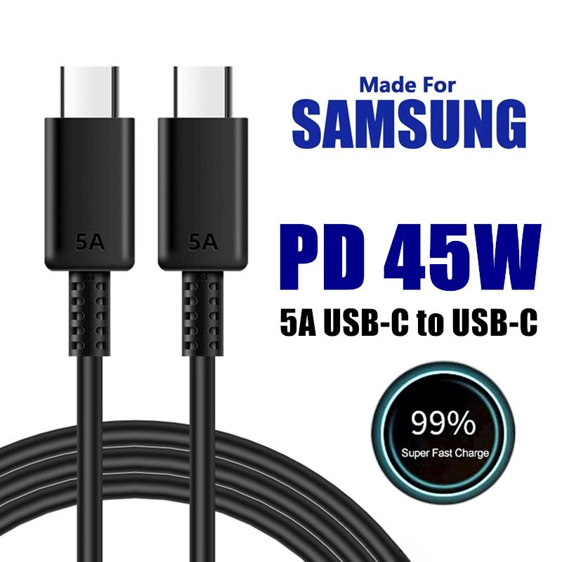 

5A PD 45W Dual USB C сверхбыстрый кабель для зарядки для Samsung S22 S23 S24 Plus Note 20 Ultra A53 A54 A55 кабель для быстрой зарядки и передачи данных 2 м 1m