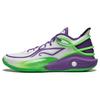 New LiNing CJ-3 Anti-Slip And Wear-Resistant Lightweight Rebound Low-Top Basketball Shoes Men's White Purple Green ABAU007-8